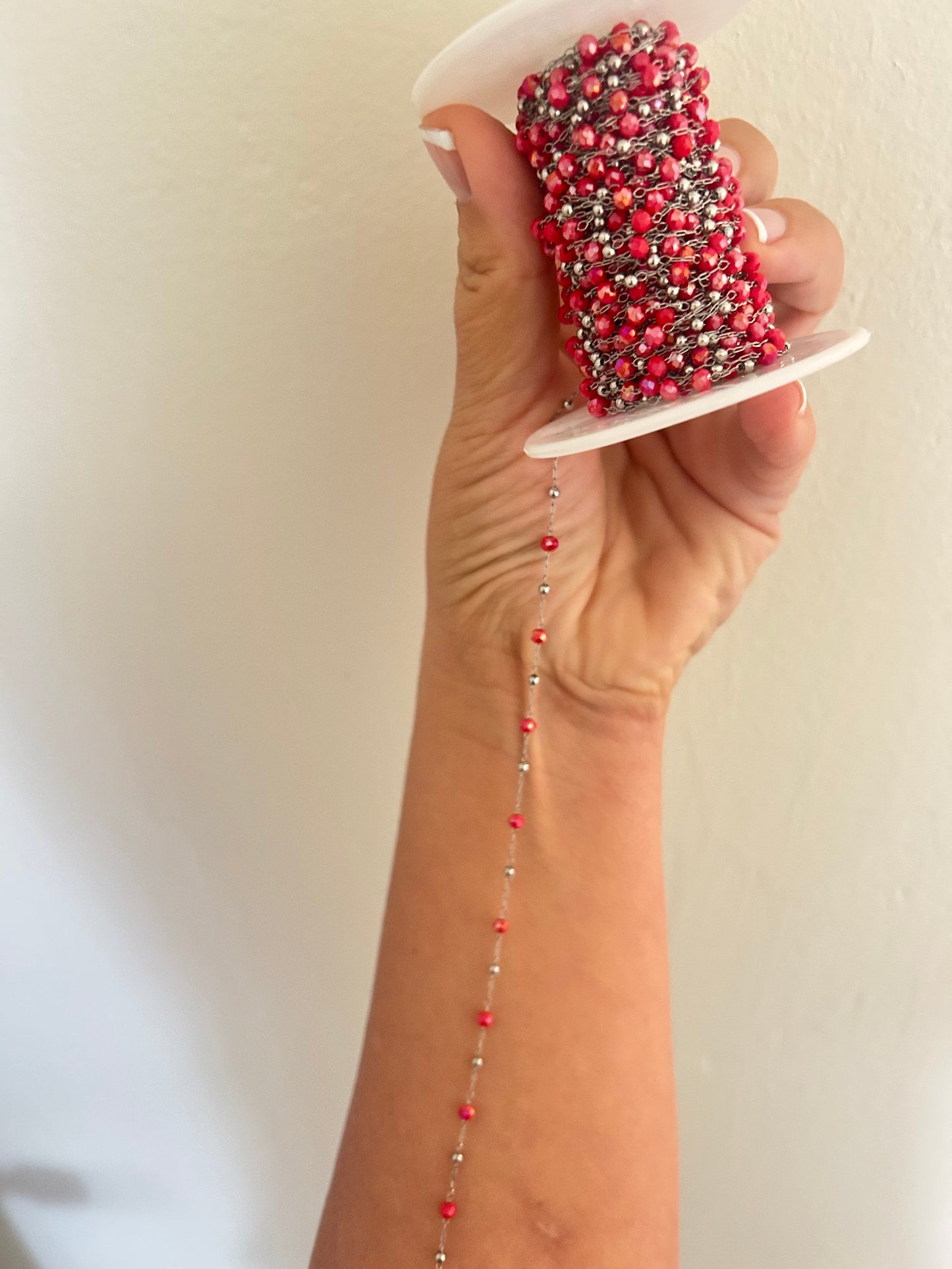 Stainless Steel PVD Coated Crystal Bead Chain