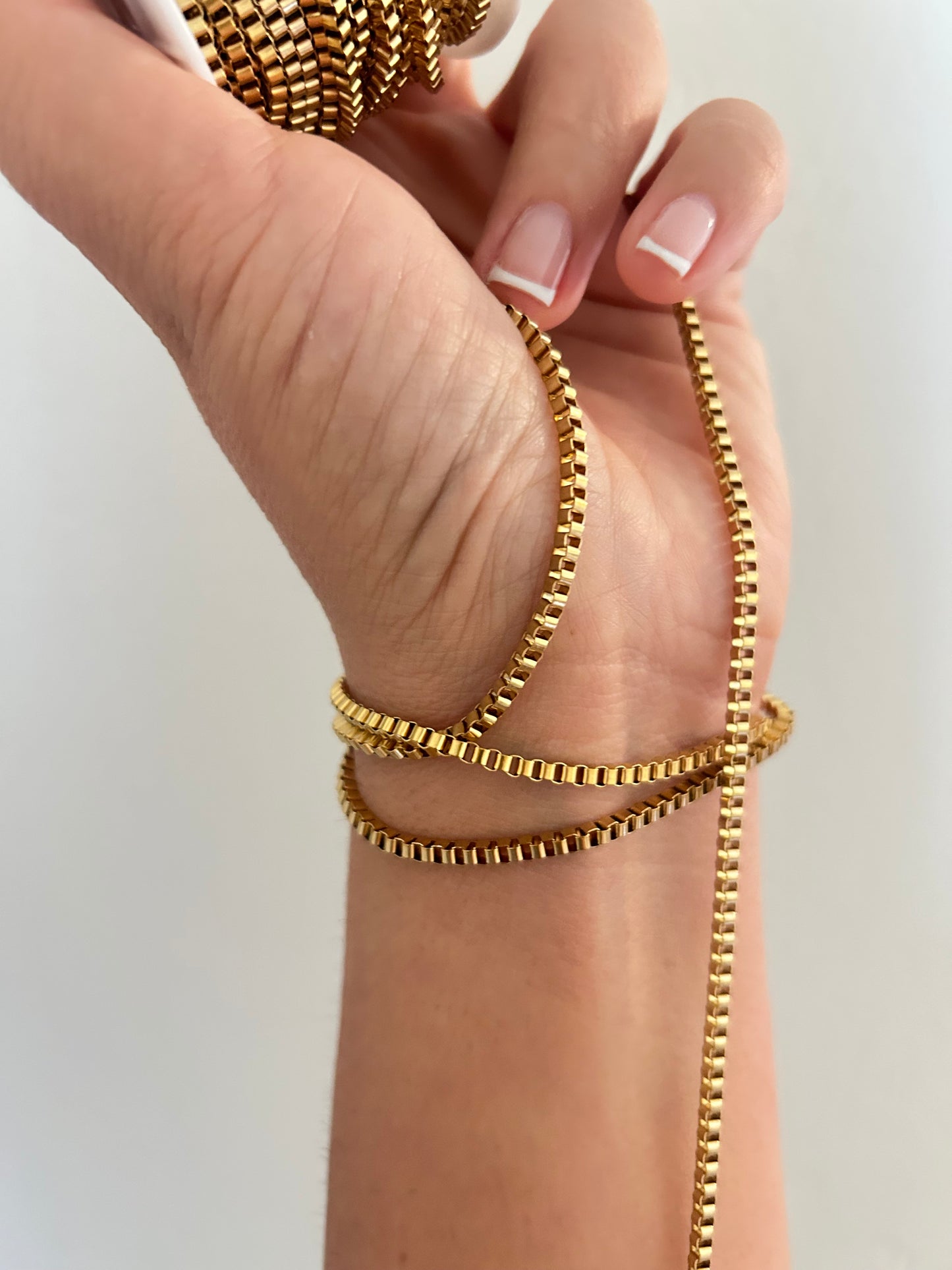 Stainless Steel PVD Coated Square Box Chain