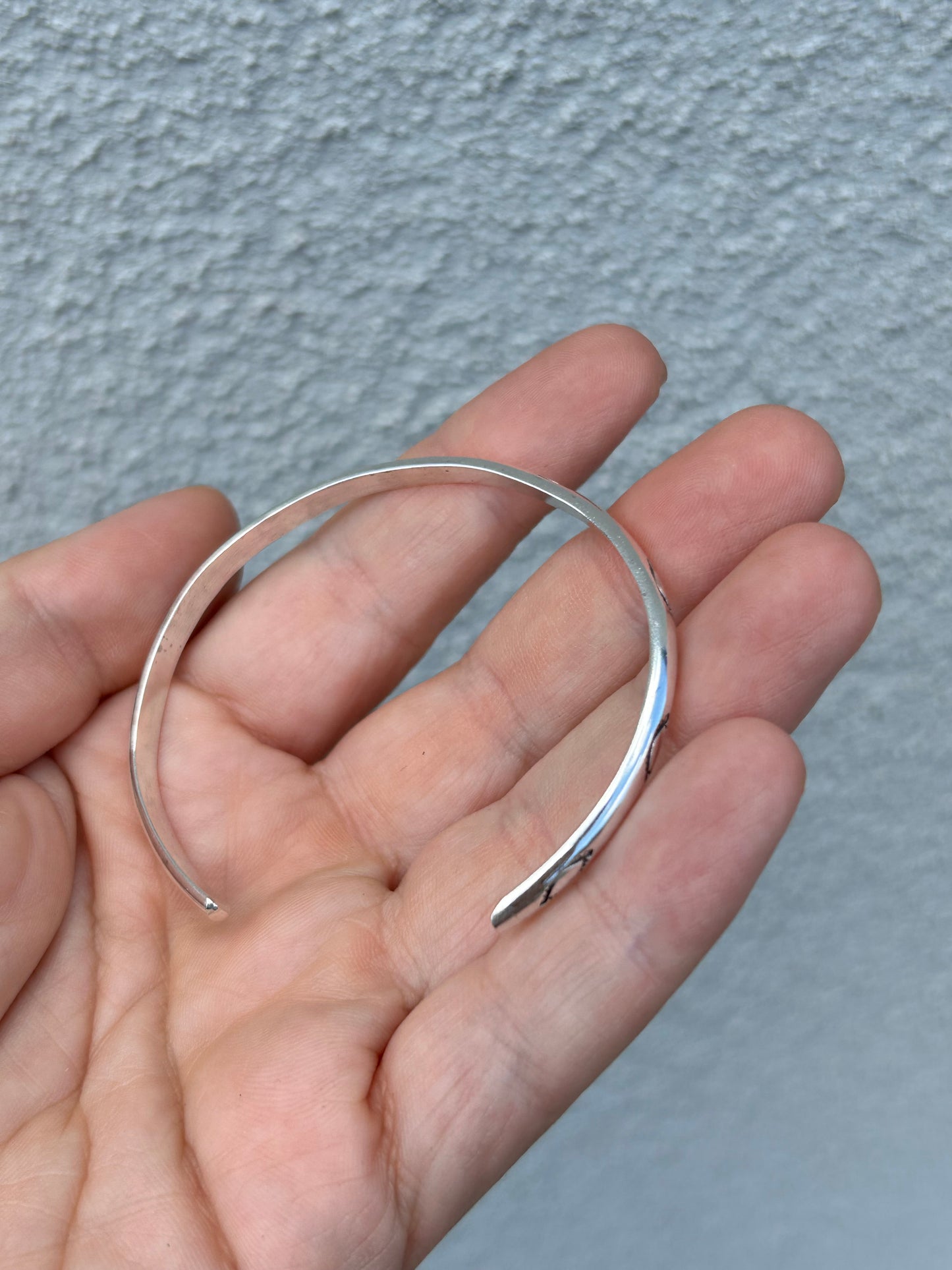 Sterling Silver Stamped Cuffs