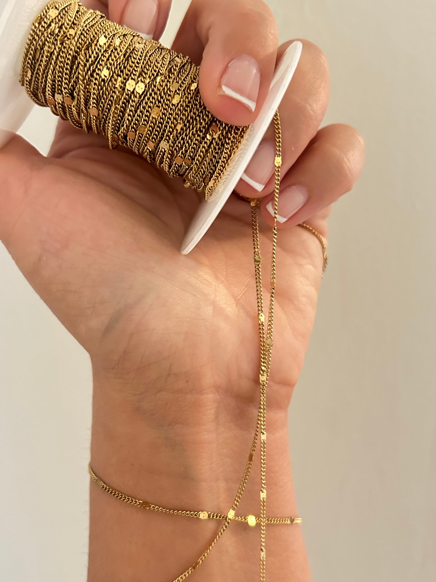 Stainless Steel PVD Coated Super Fine Side Clip Pattern Chain