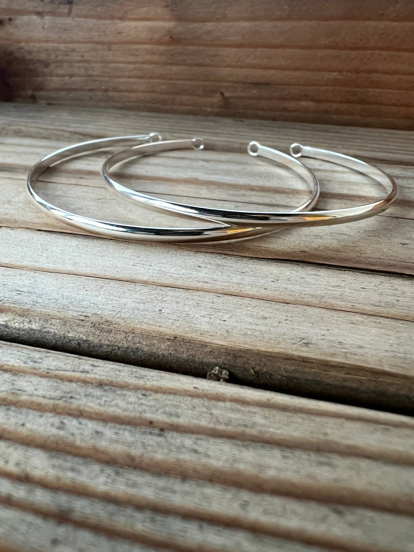 Sterling Silver Smooth Wide Bangles #27