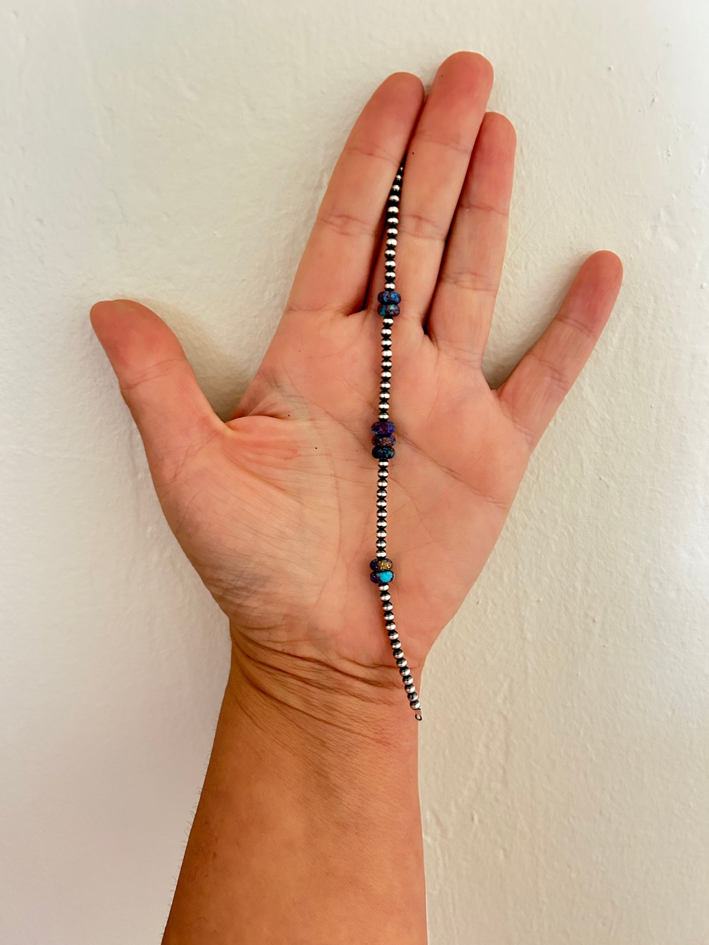 Navajo Pearls - Permanent Jewelry Strand W/ Mohave Purple
