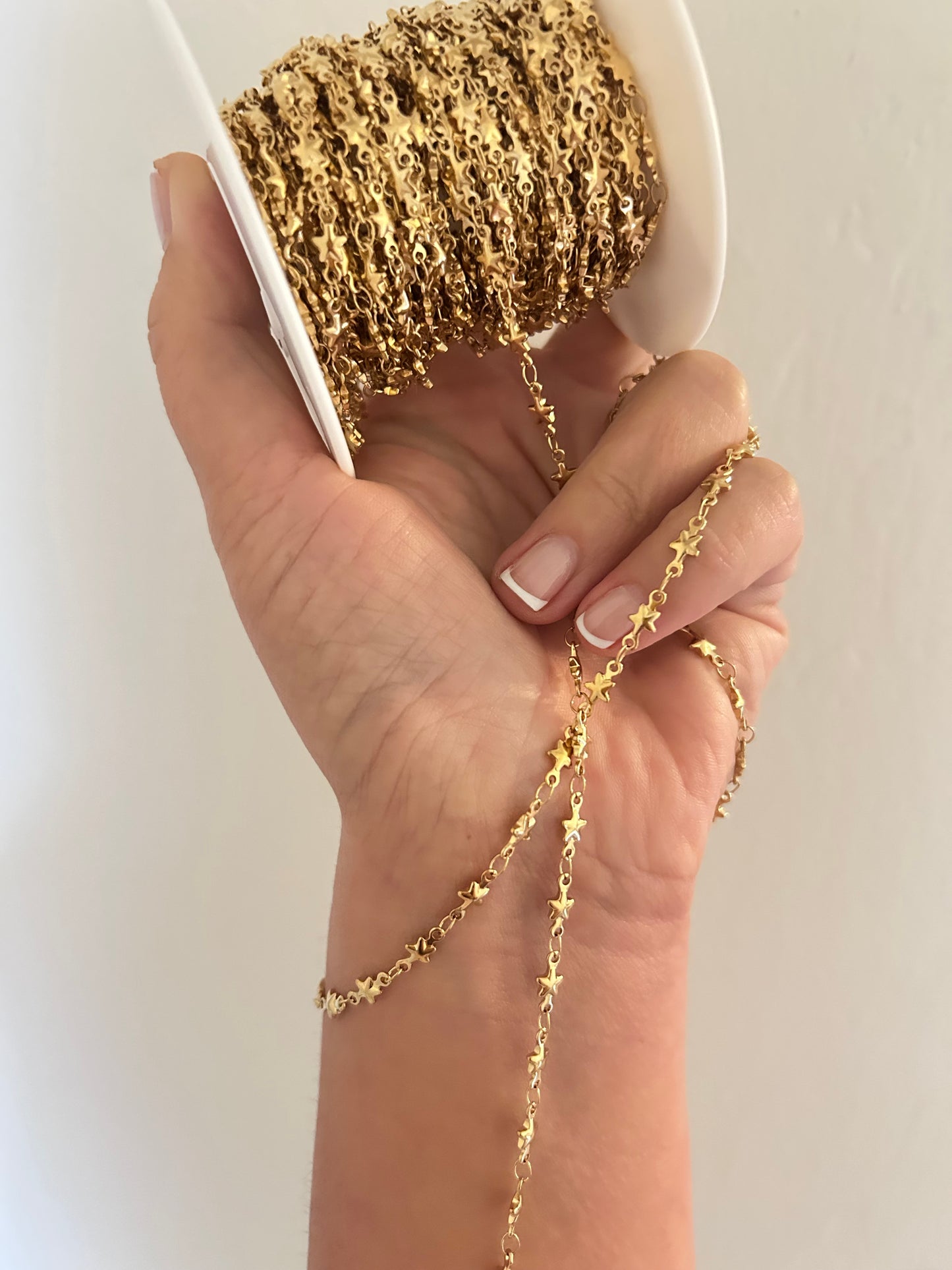 Stainless Steel PVD Coated Star Puff Chain