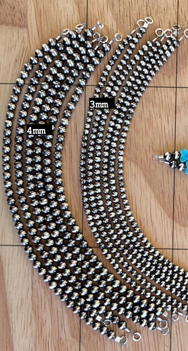 Navajo Pearls - Permanent Jewelry Strand Plain