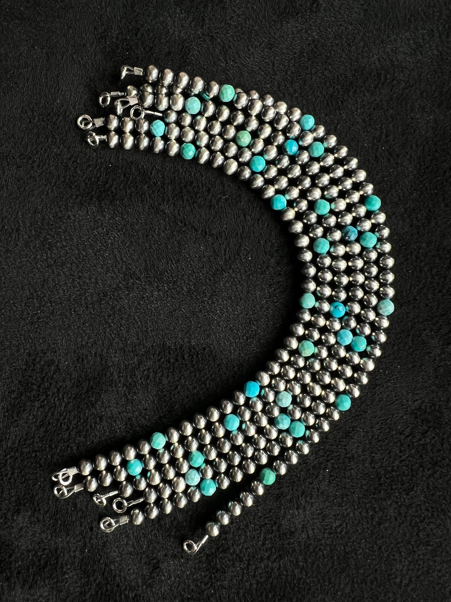 Navajo Pearls Strand w/ Blue Turquoise