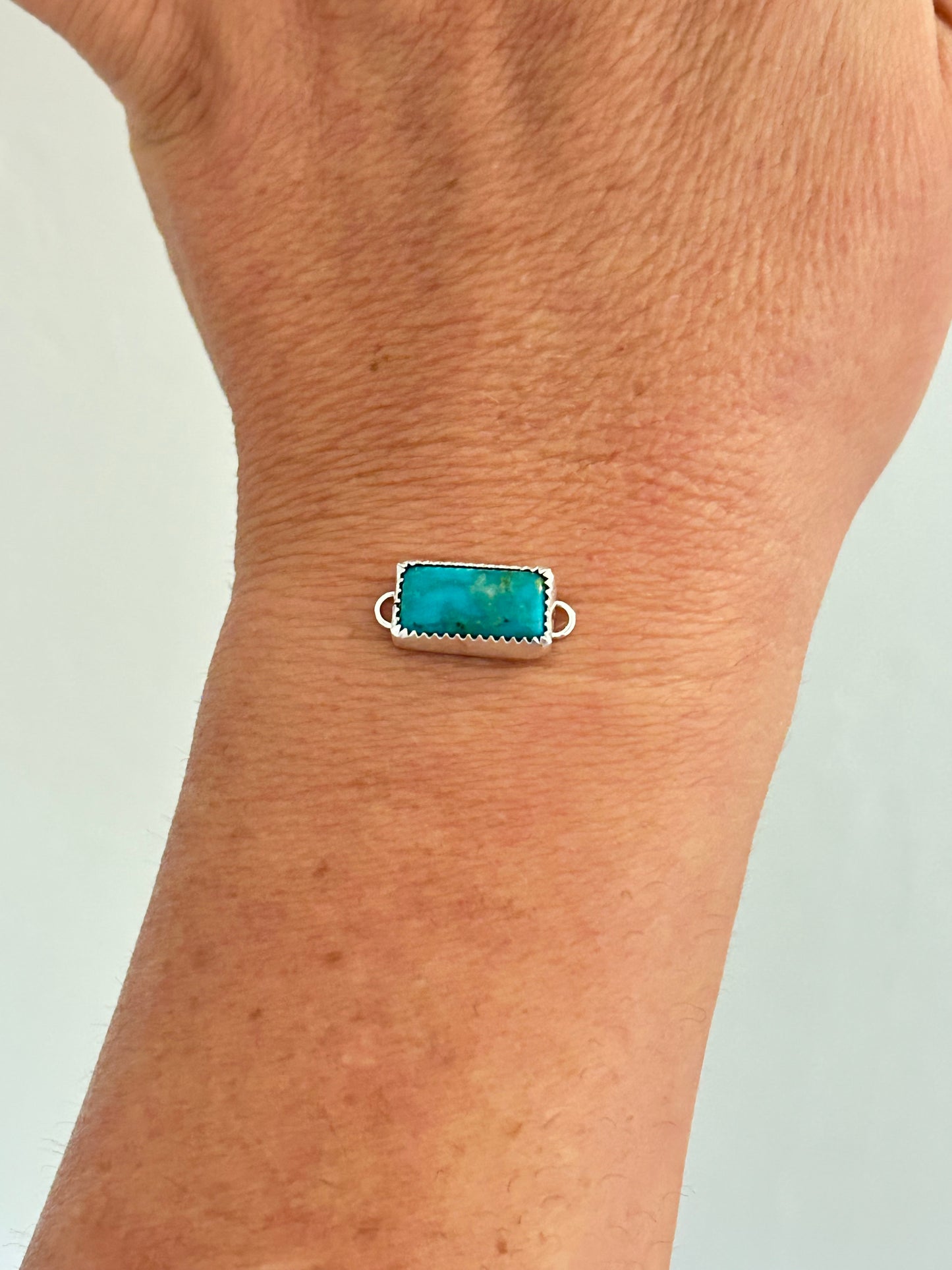 Sterling Silver Turquoise Connector