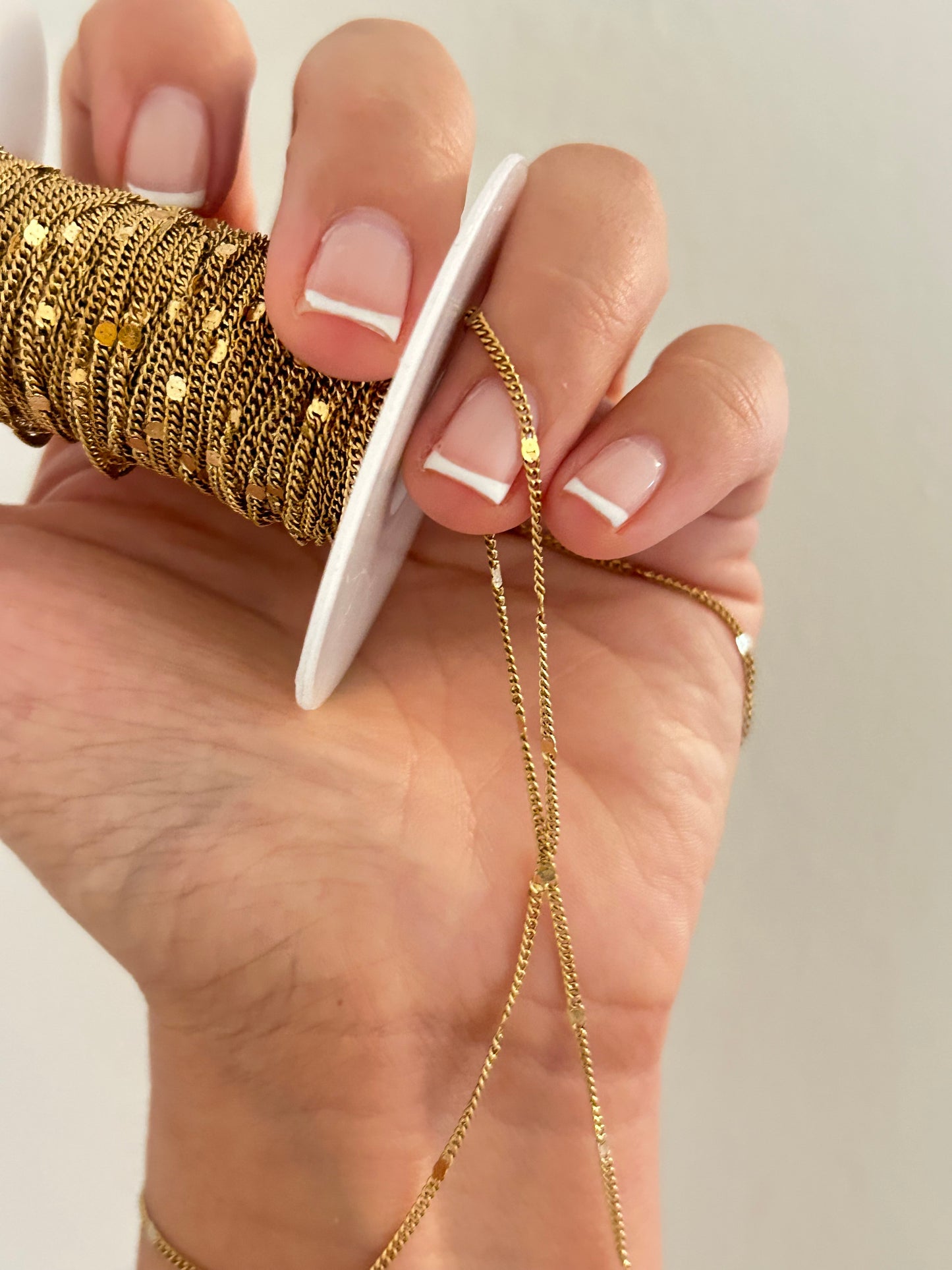 Stainless Steel PVD Coated Super Fine Side Clip Pattern Chain