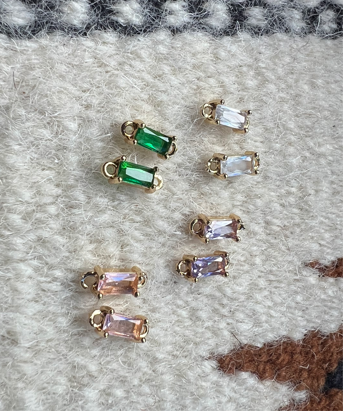 Baguette Gold Filled Connectors