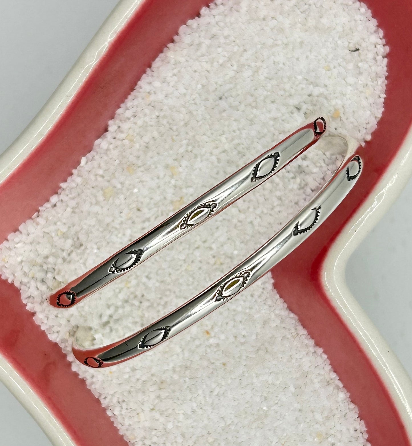 Sterling Silver Stamped Cuffs