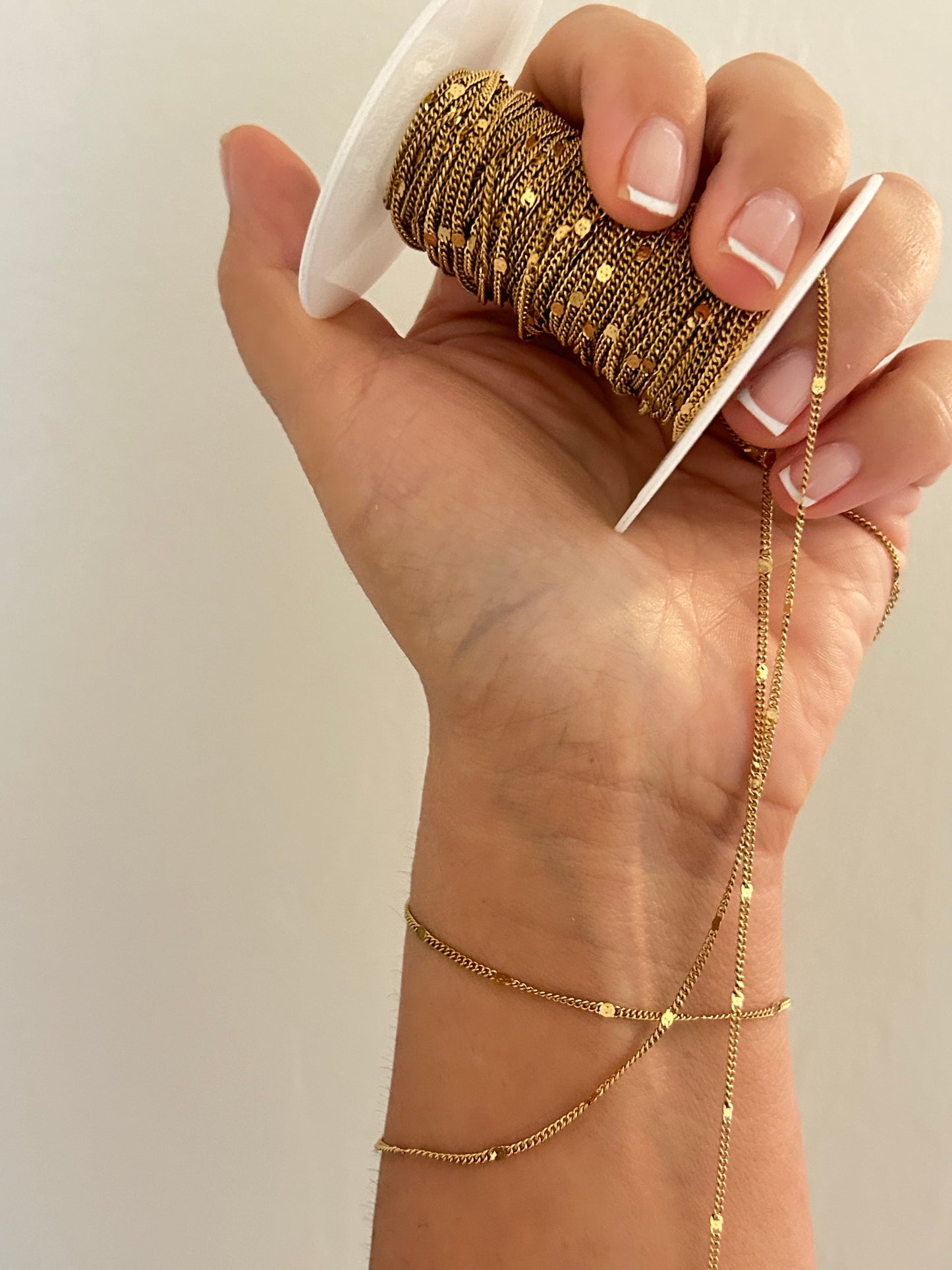 Stainless Steel PVD Coated Super Fine Side Clip Pattern Chain