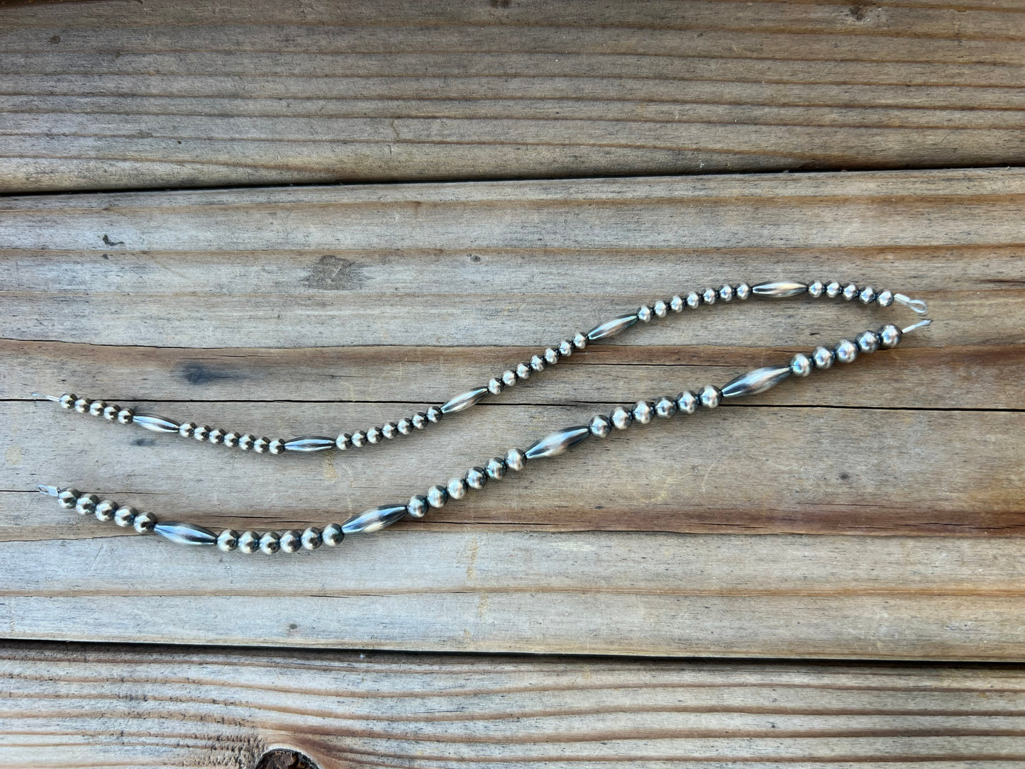 Navajo Pearls With Torpedo Beads