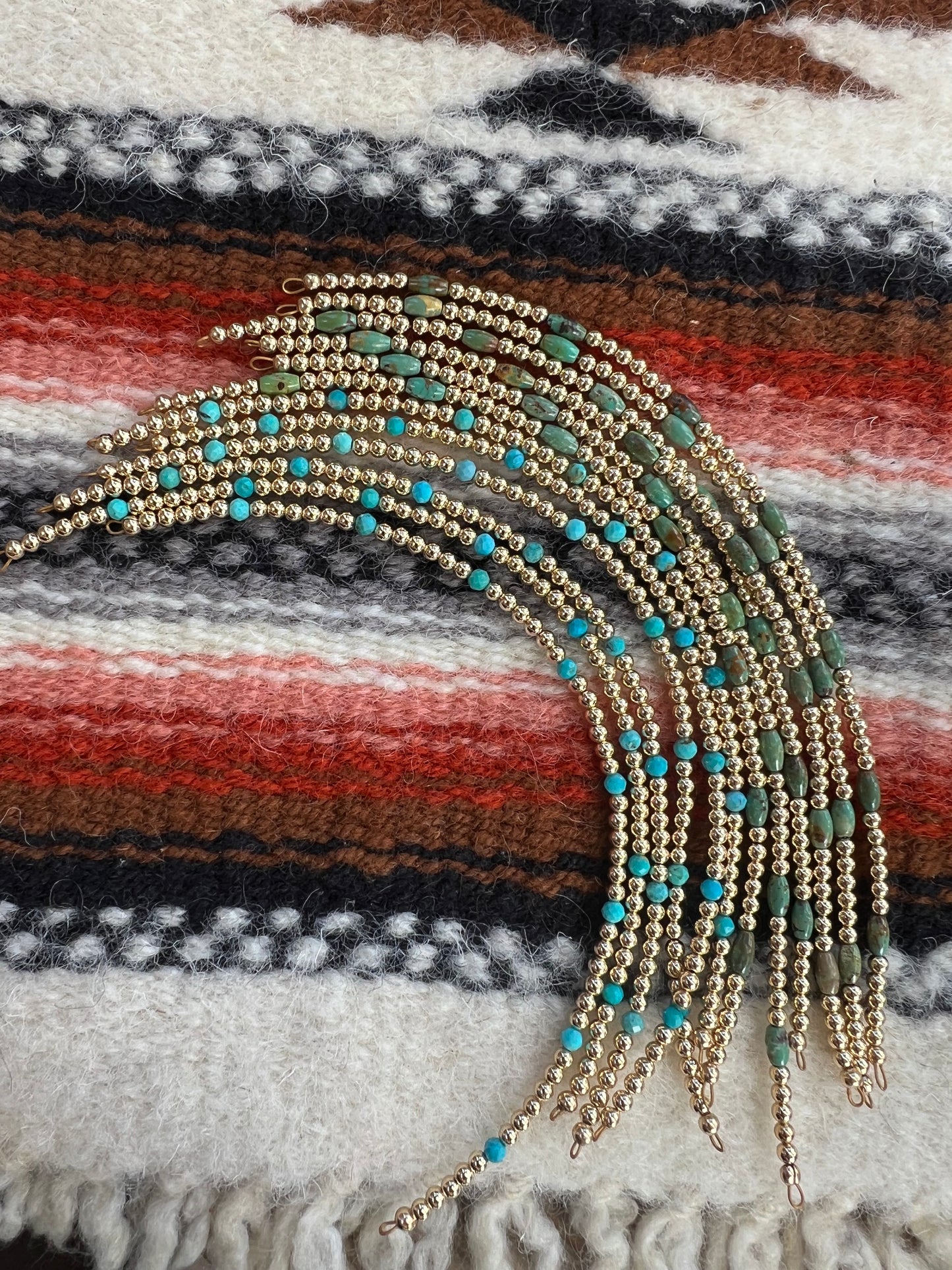 Gold Filled Beaded Strand w/ Turquoise