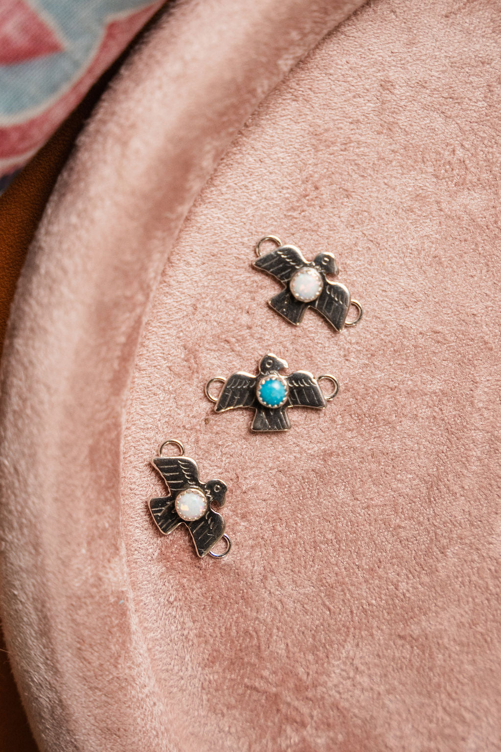 Thunderbird Sterling Silver Connector w/ Kingman Turquoise