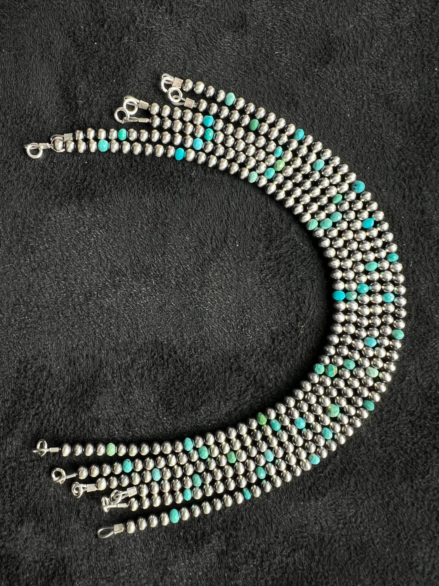 Navajo Pearls Strand w/ Blue Turquoise