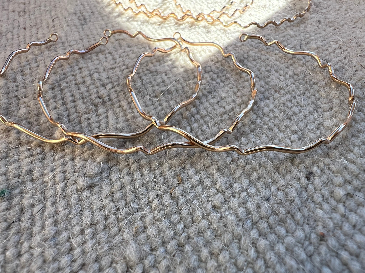 Gold Filled Heartbeat Bangles #30