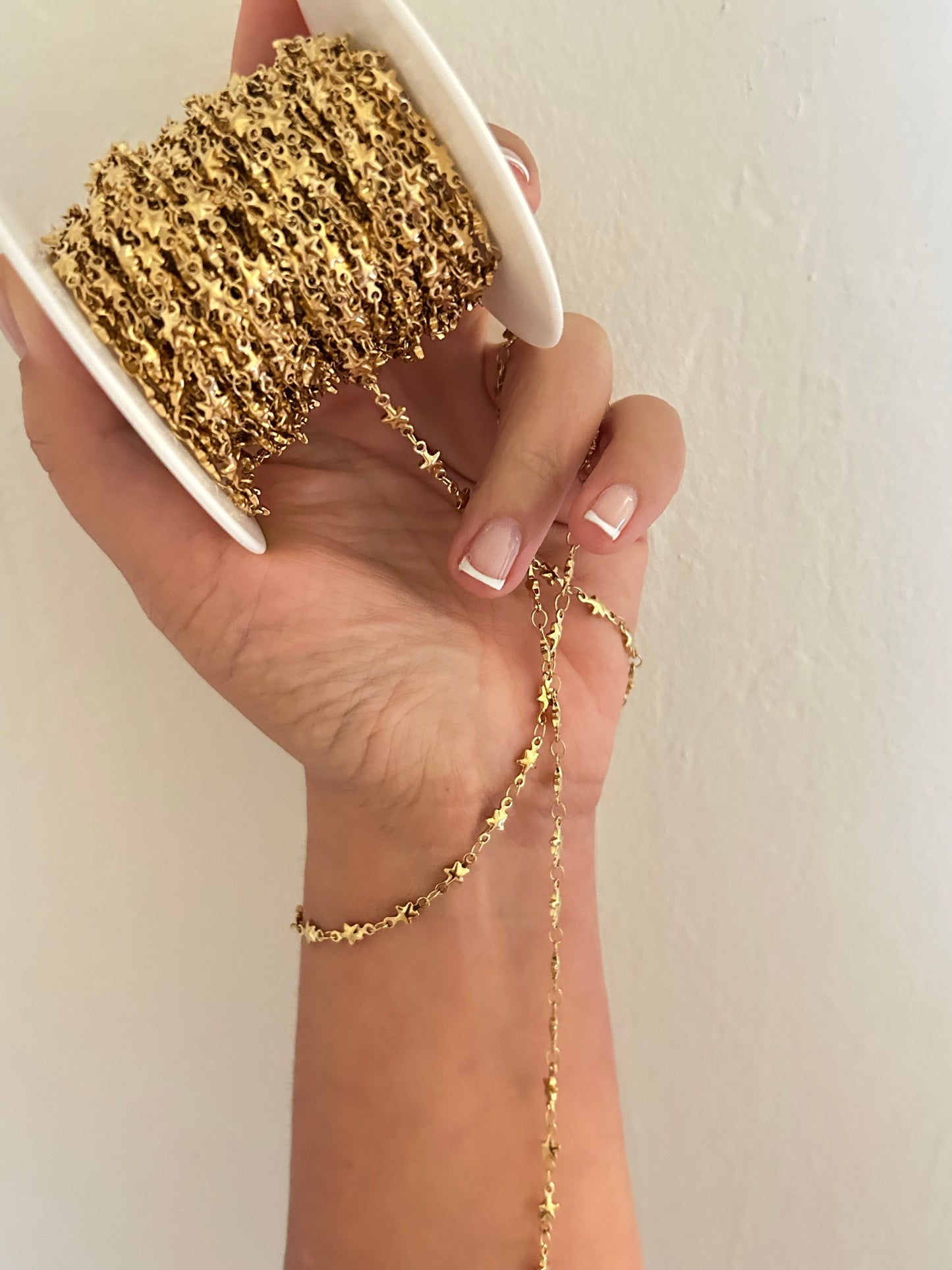 Stainless Steel PVD Coated Star Puff Chain