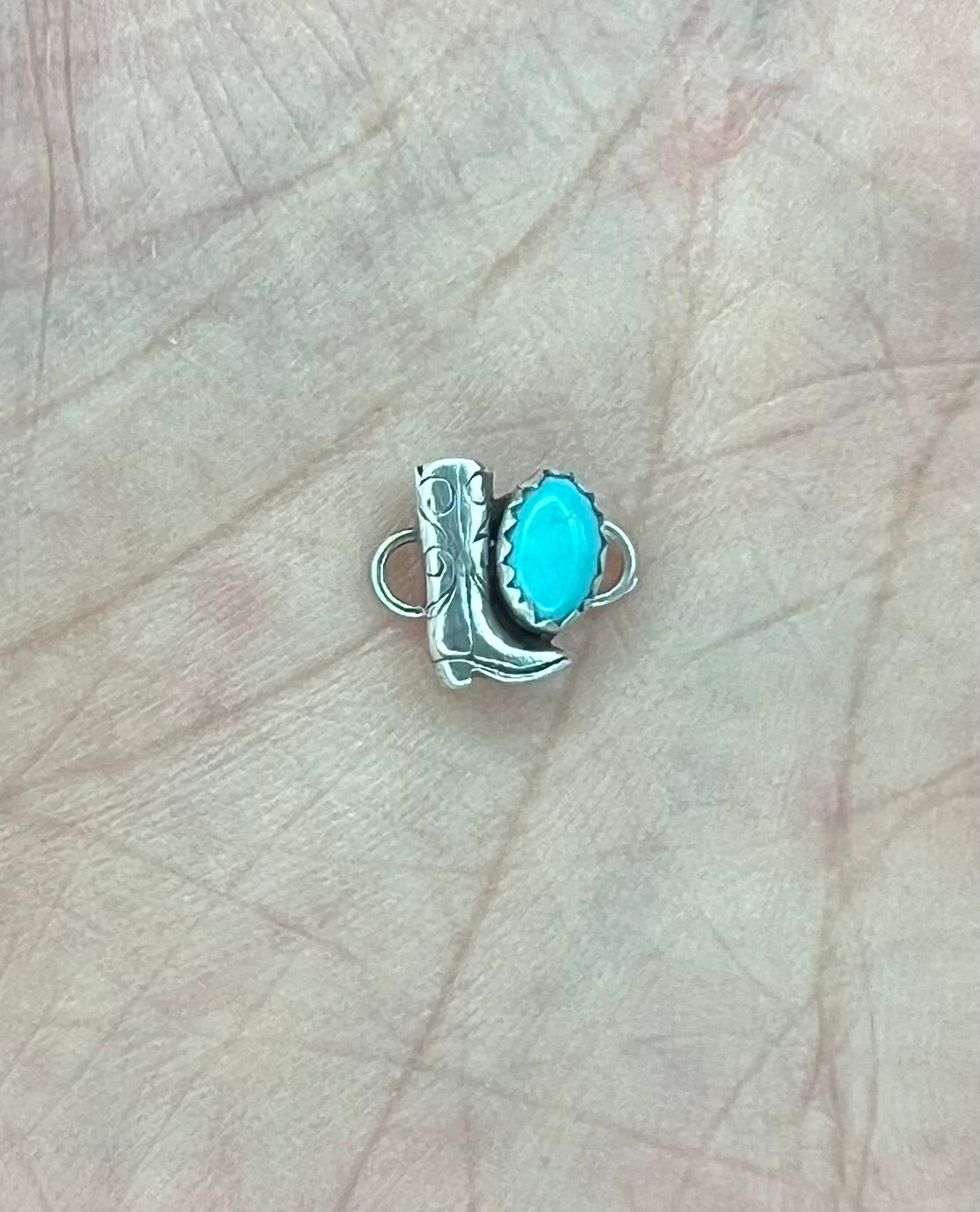 Mini Cowboy Boot W/ 4X6mm Turquoise