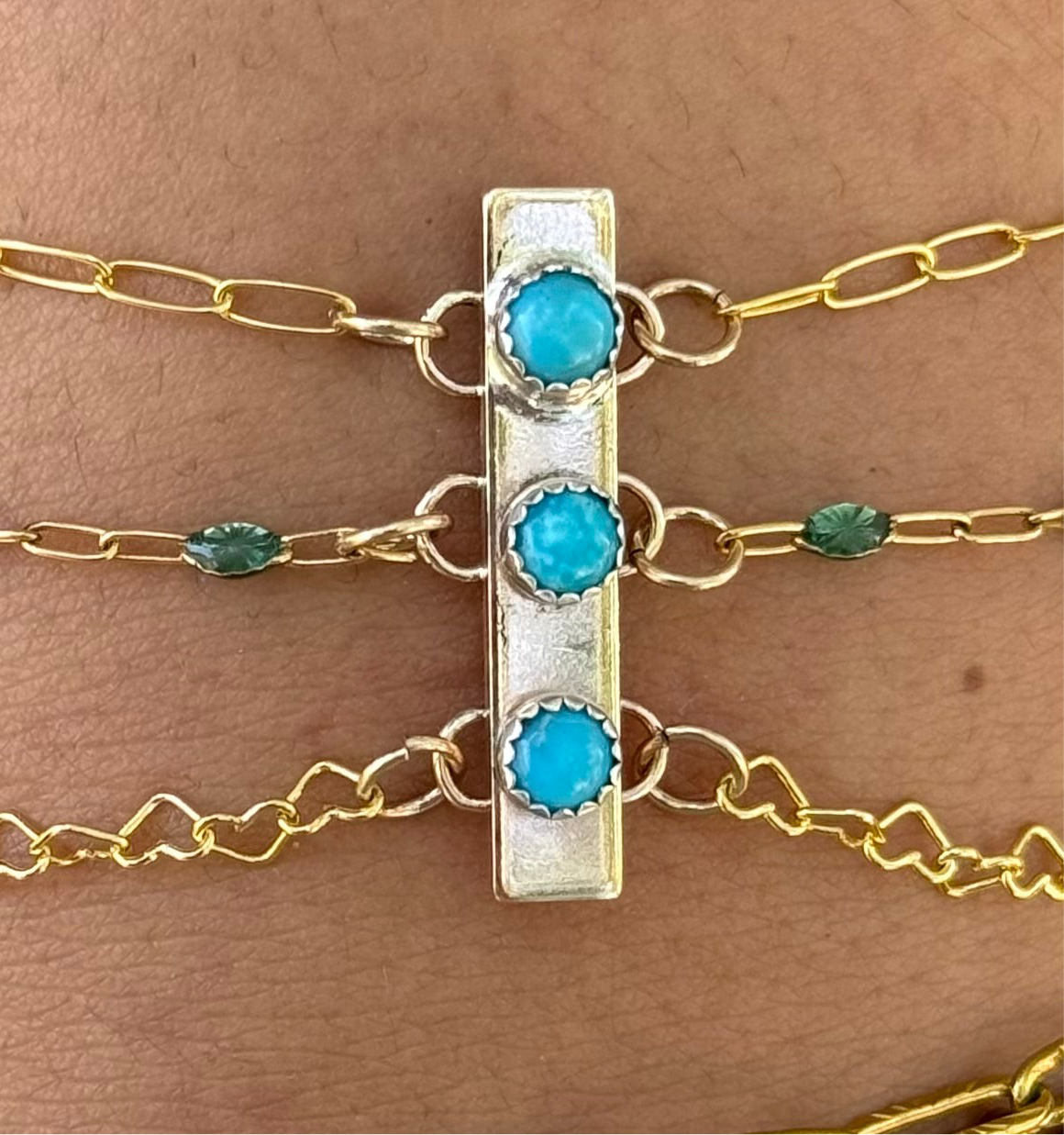 Gold Filled Chain Anchor Connector “The Luna”