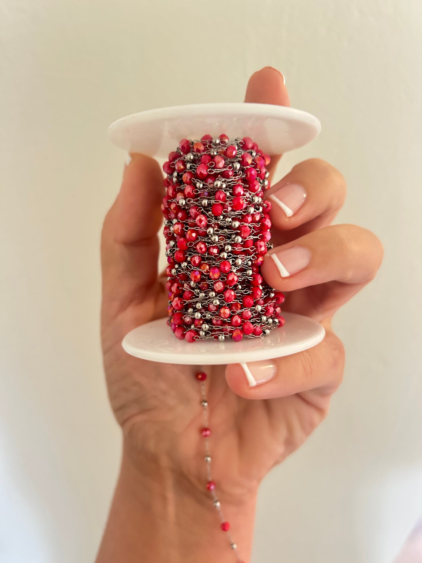 Stainless Steel PVD Coated Crystal Bead Chain