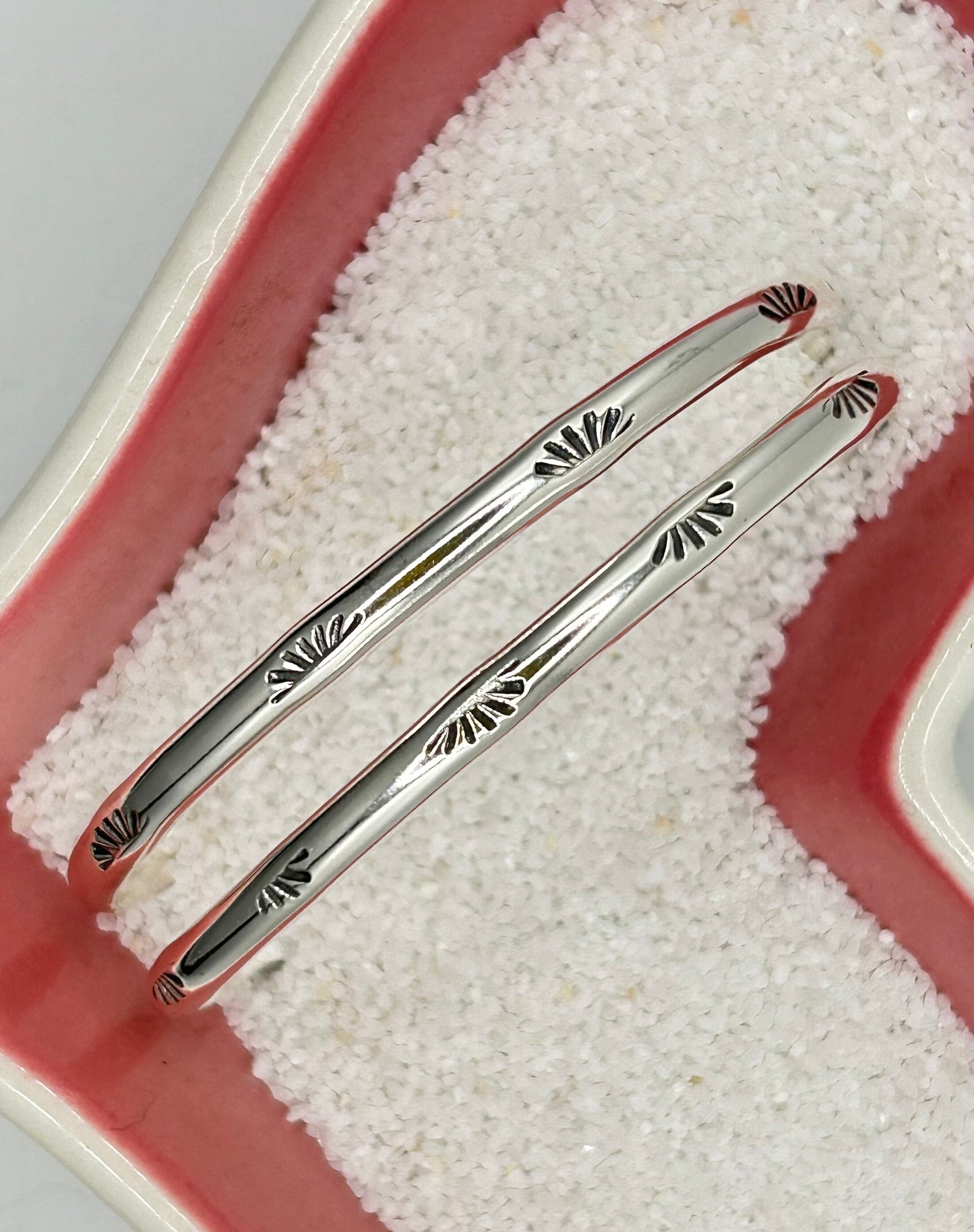 Sterling Silver Stamped Cuffs