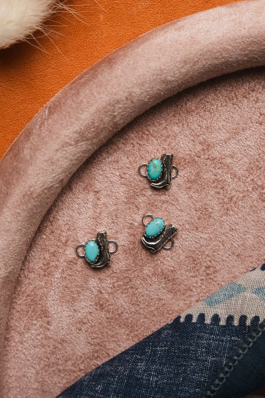 Mini Cowboy Boot W/ 4X6mm Turquoise