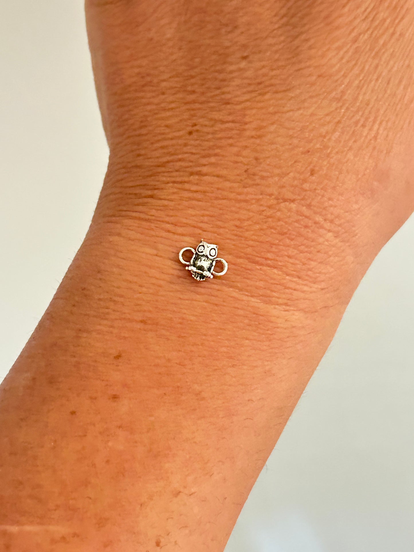 Sterling Silver Owl Connector