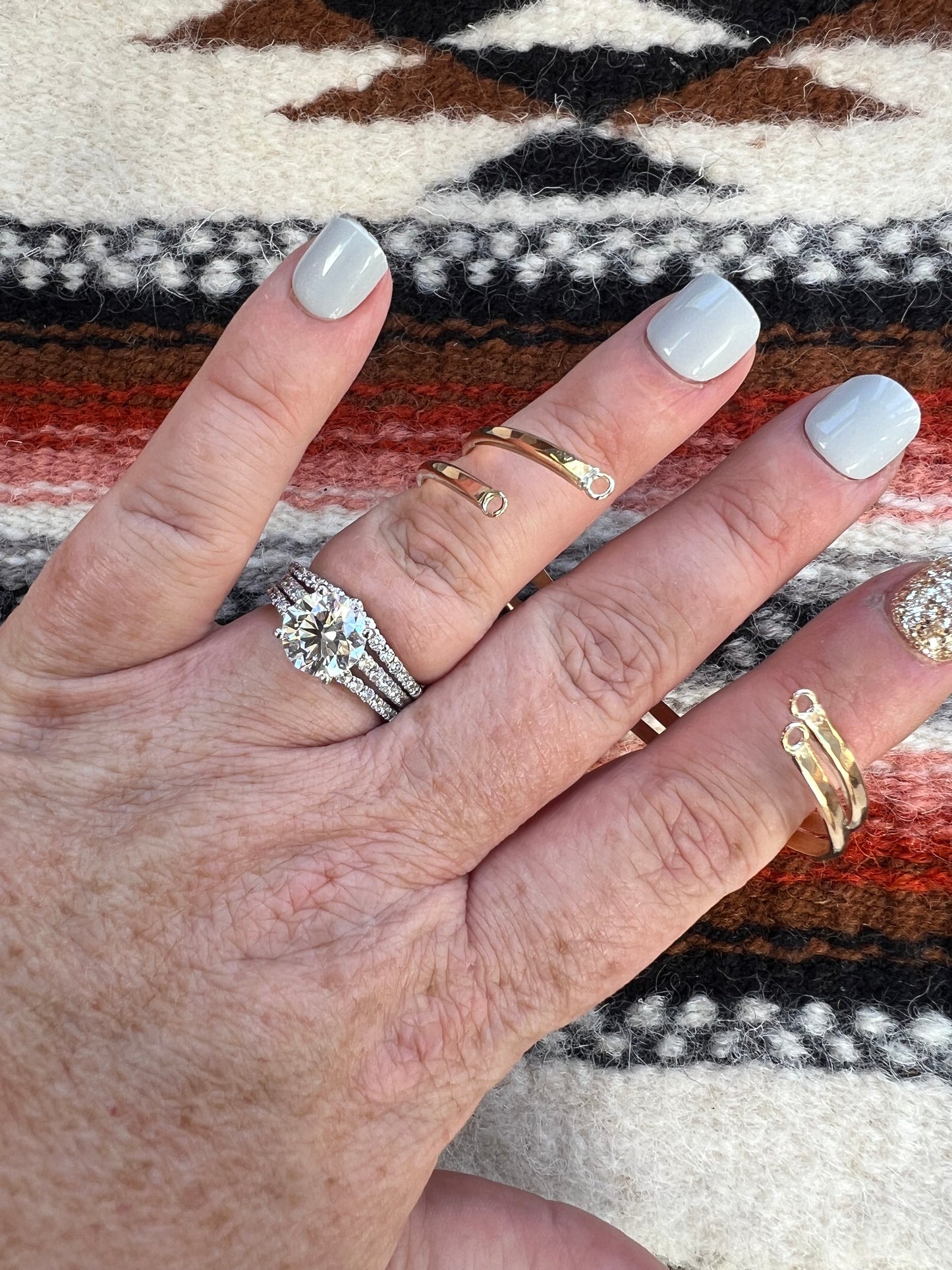 Gold Filled Hammered Bangles #17