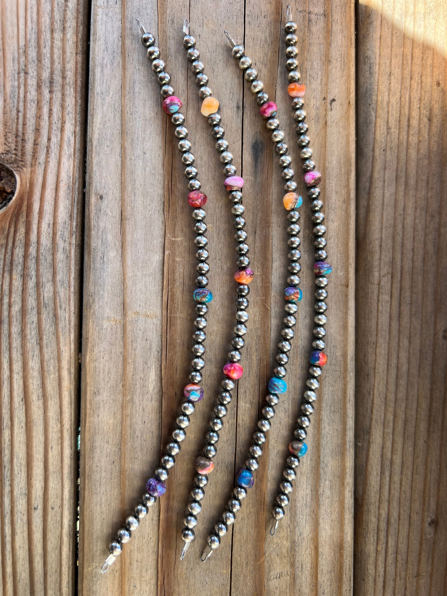 Limited Edition Orange Dahlia Navajo Pearl Permanent Strands