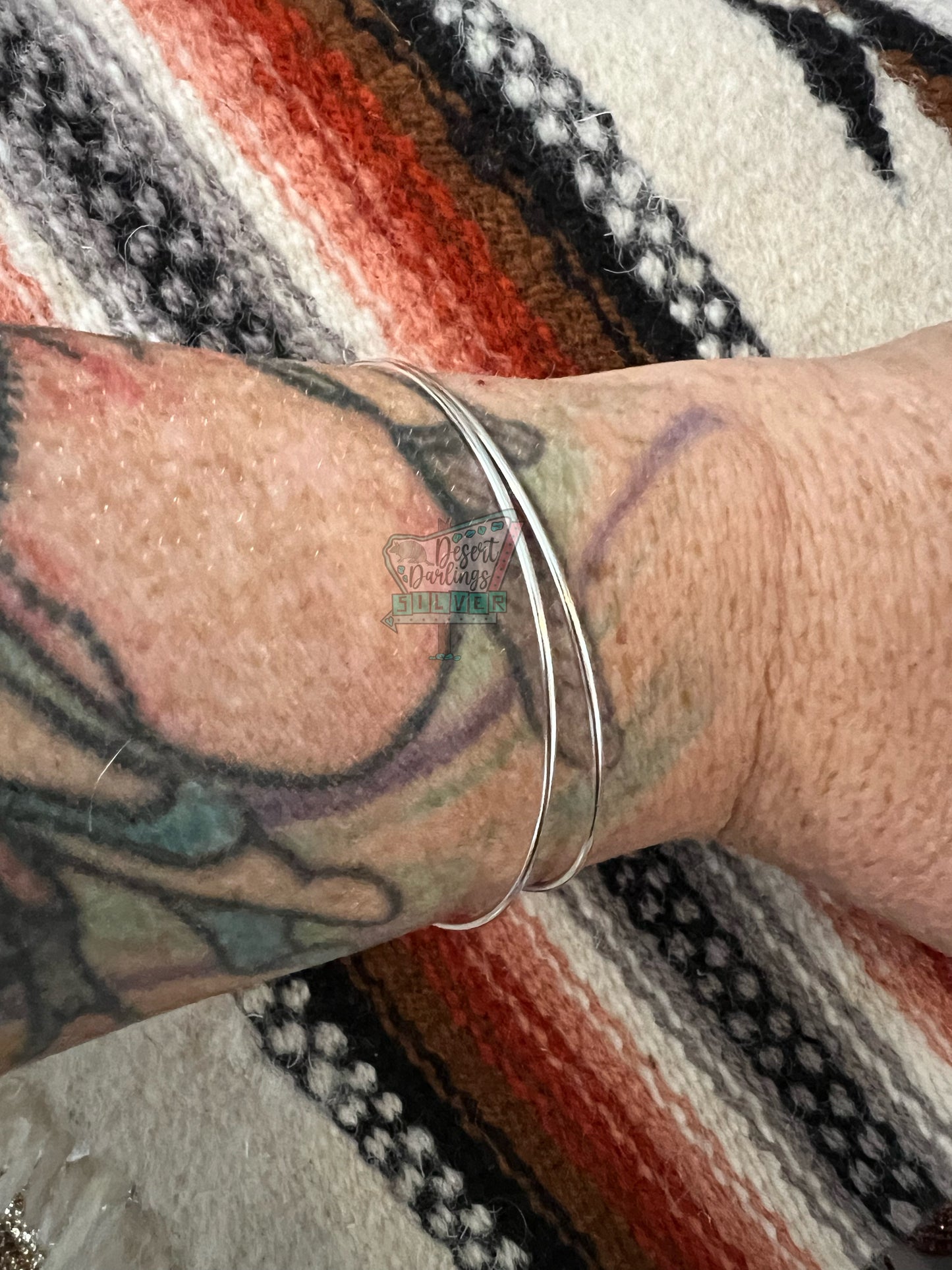 Sterling Silver Skinny Bangles #24