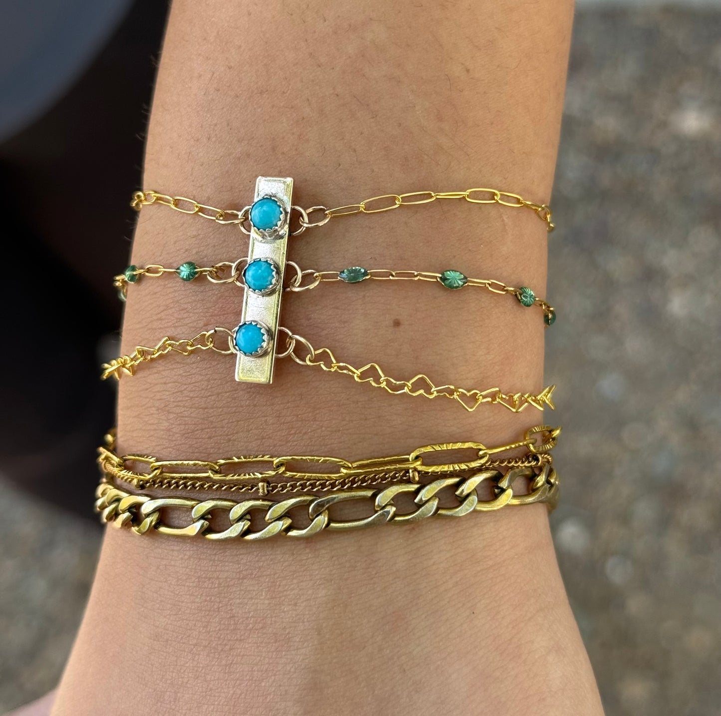 Gold Filled Chain Anchor Connector “The Luna”