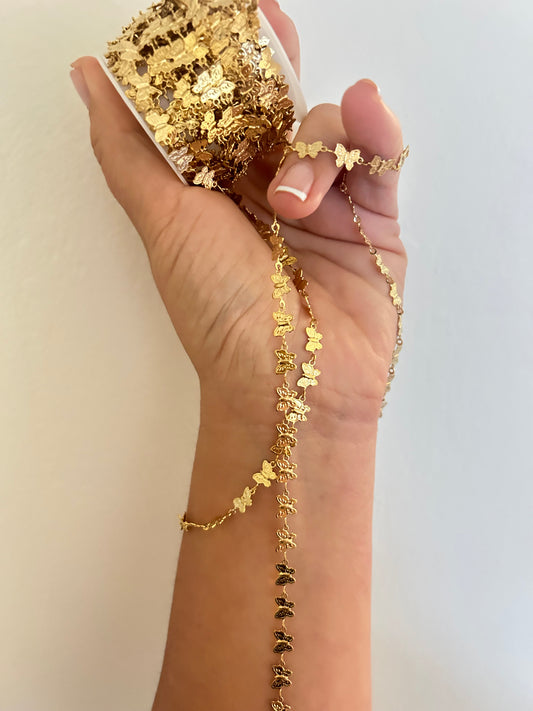 Stainless Steel PVD Coated Butterfly Chain