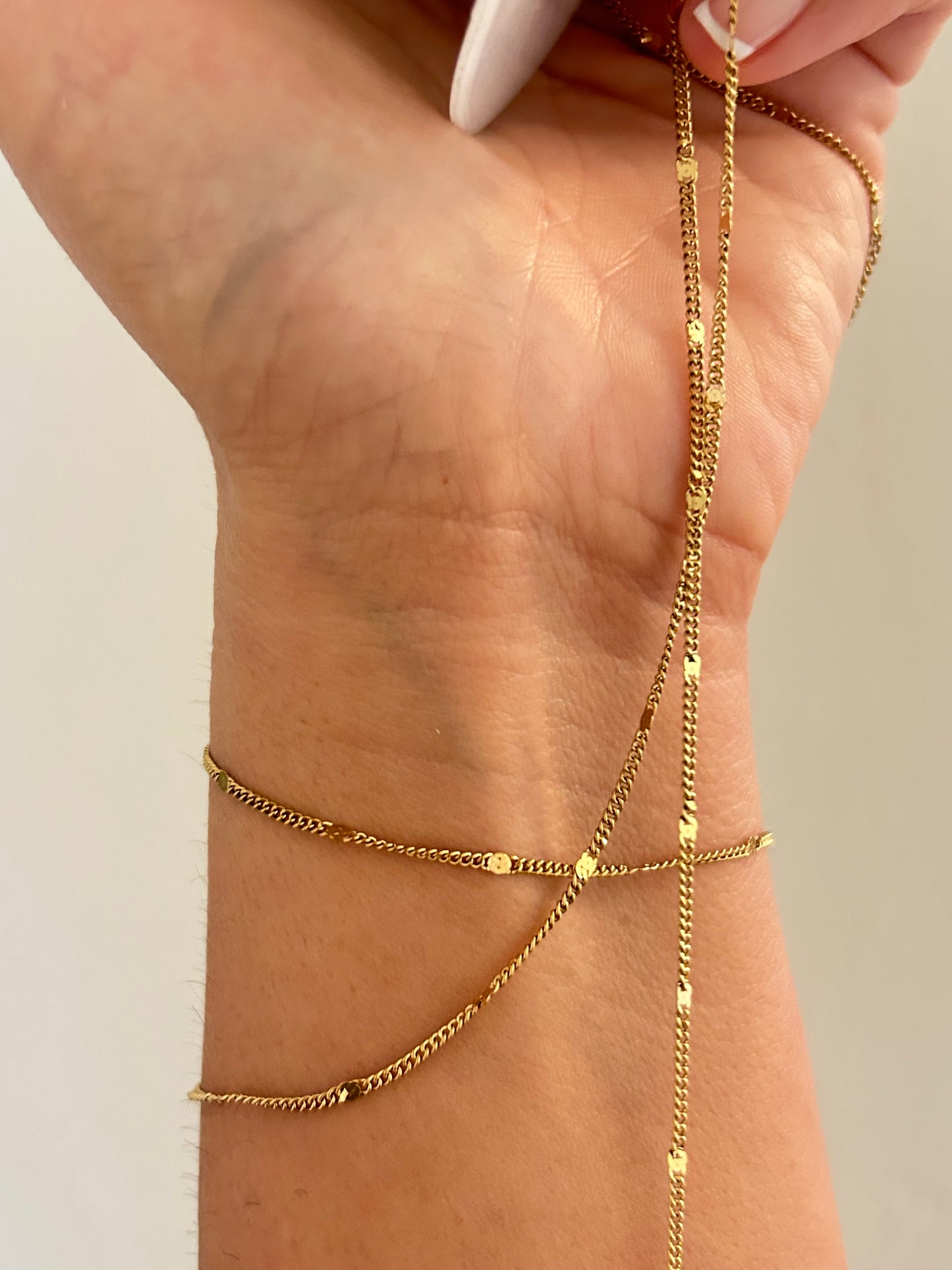 Stainless Steel PVD Coated Super Fine Side Clip Pattern Chain