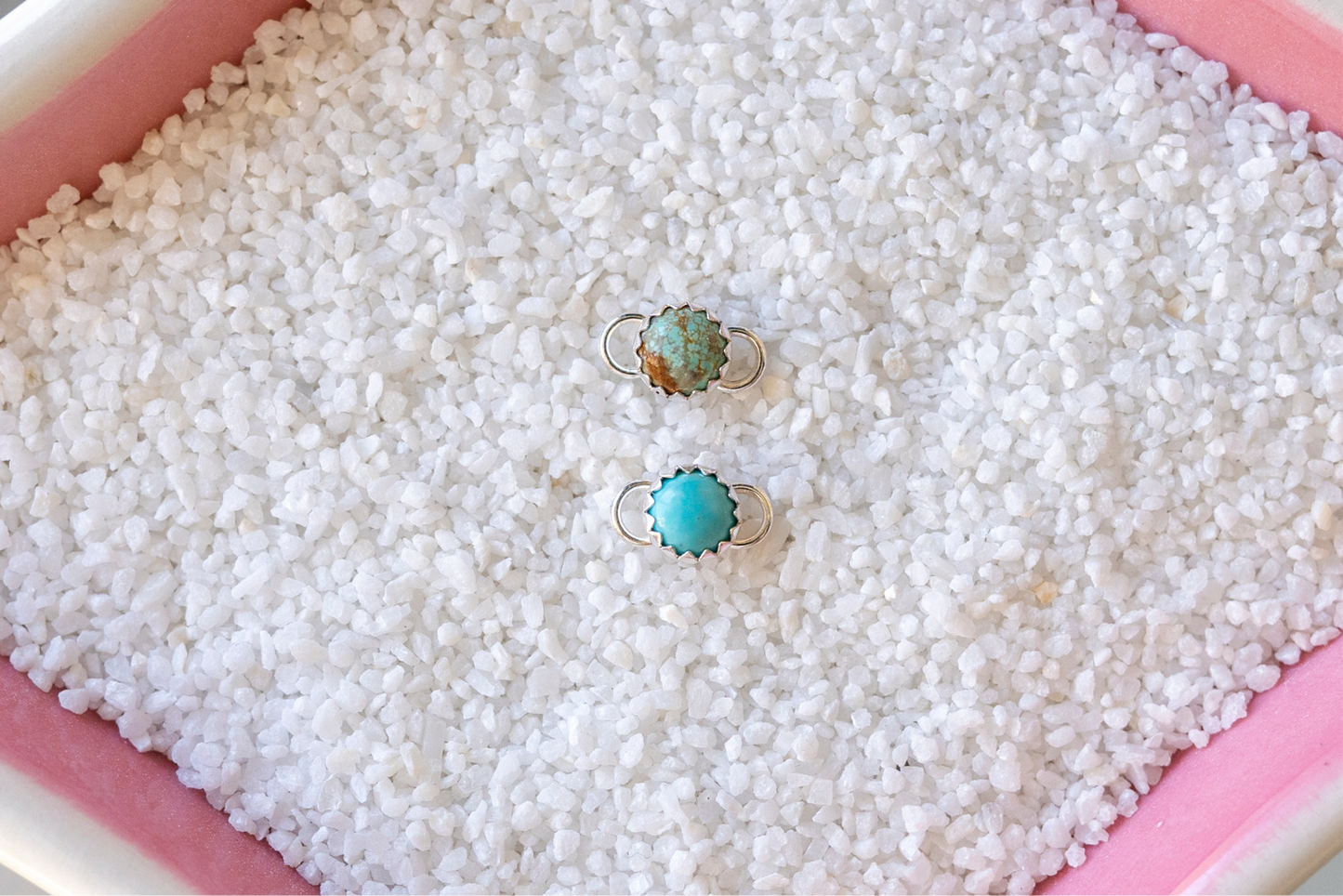 5mm Connectors w/ Blue or Green Kingman Turquoise