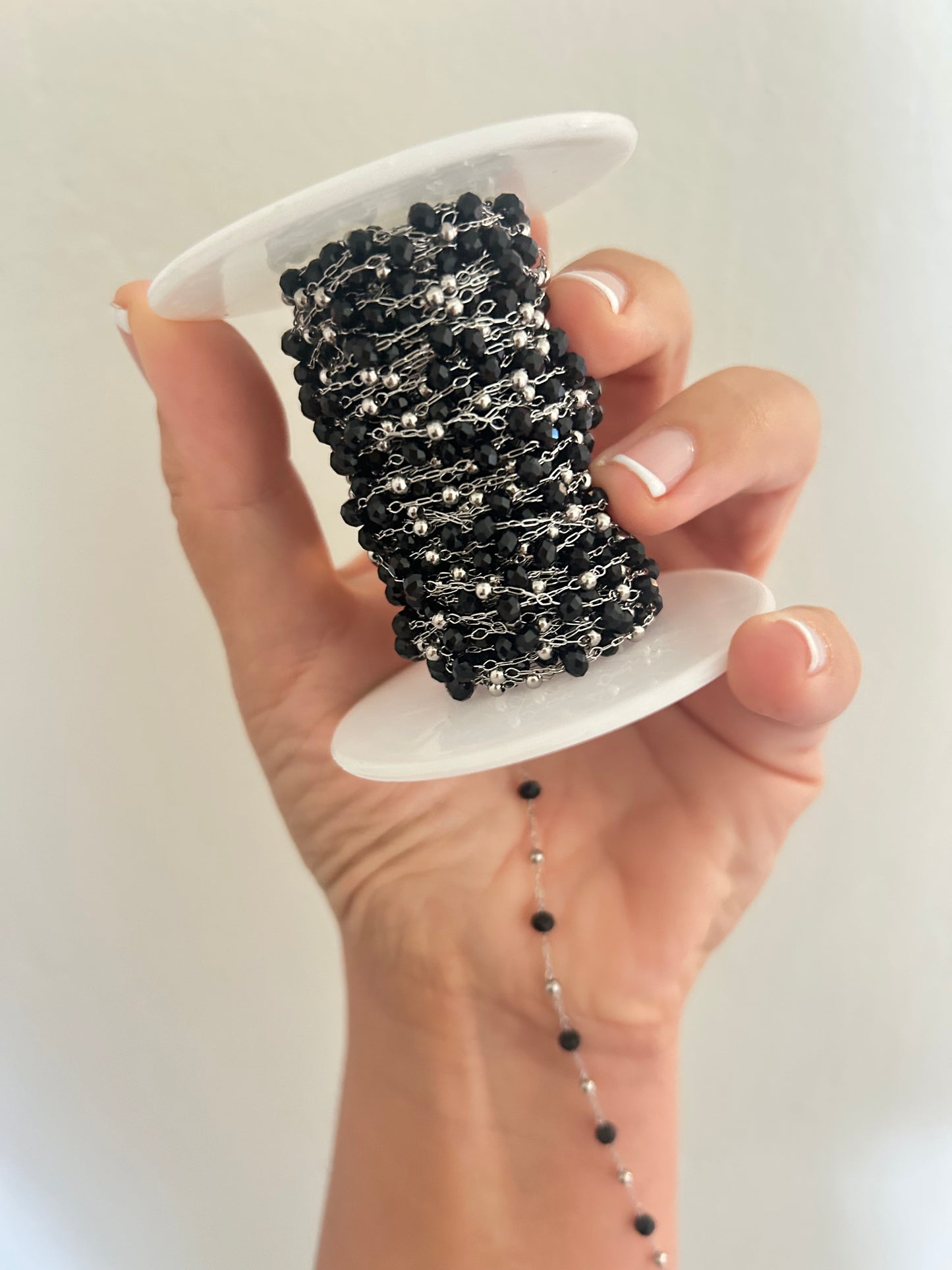 Stainless Steel PVD Coated Crystal Bead Chain