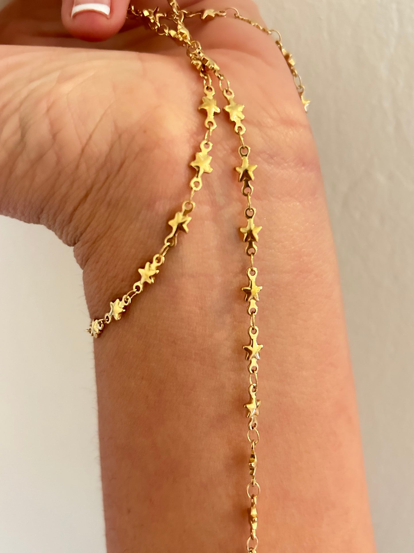 Stainless Steel PVD Coated Star Puff Chain