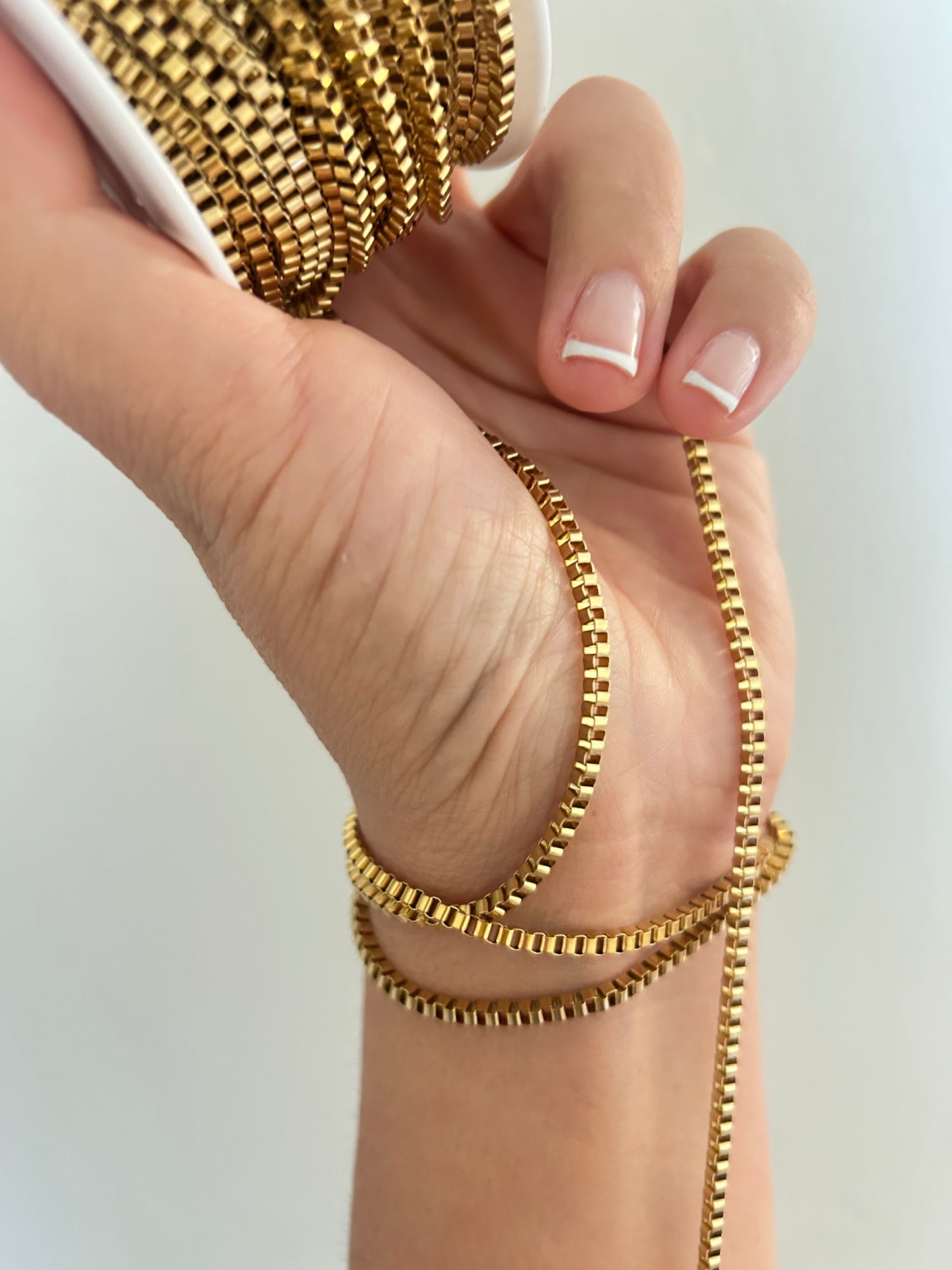 Stainless Steel PVD Coated Square Box Chain