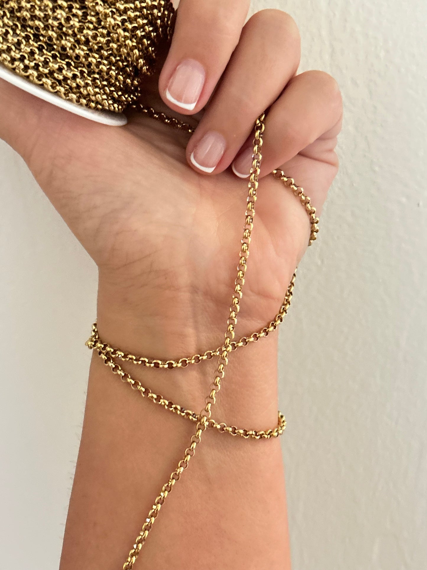 Stainless Steel PVD Coated Round Rolo Chain