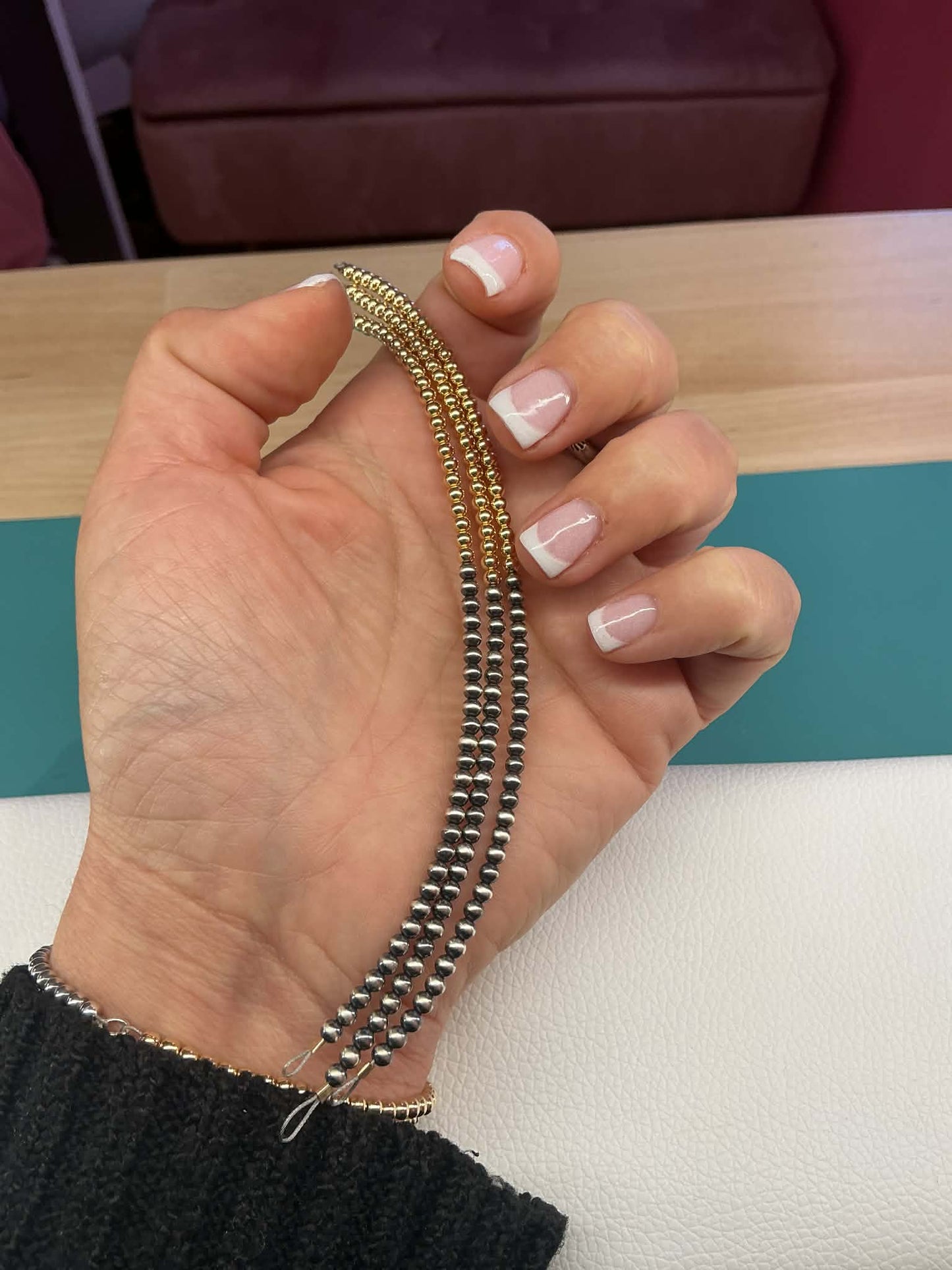 Navajo Pearl Style /Gold Filled Permanent Jewelry Strands