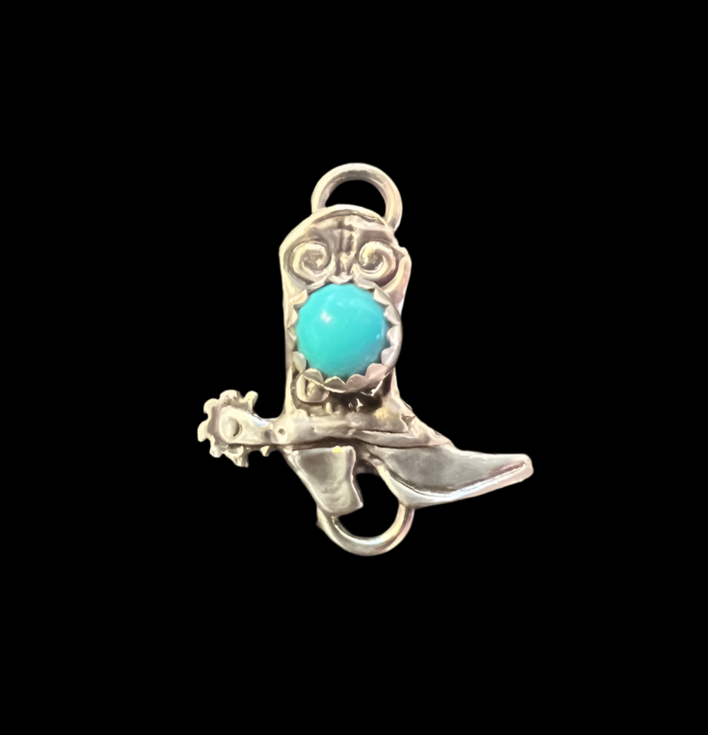 Cowboy Boot W/ 4mm Turquoise