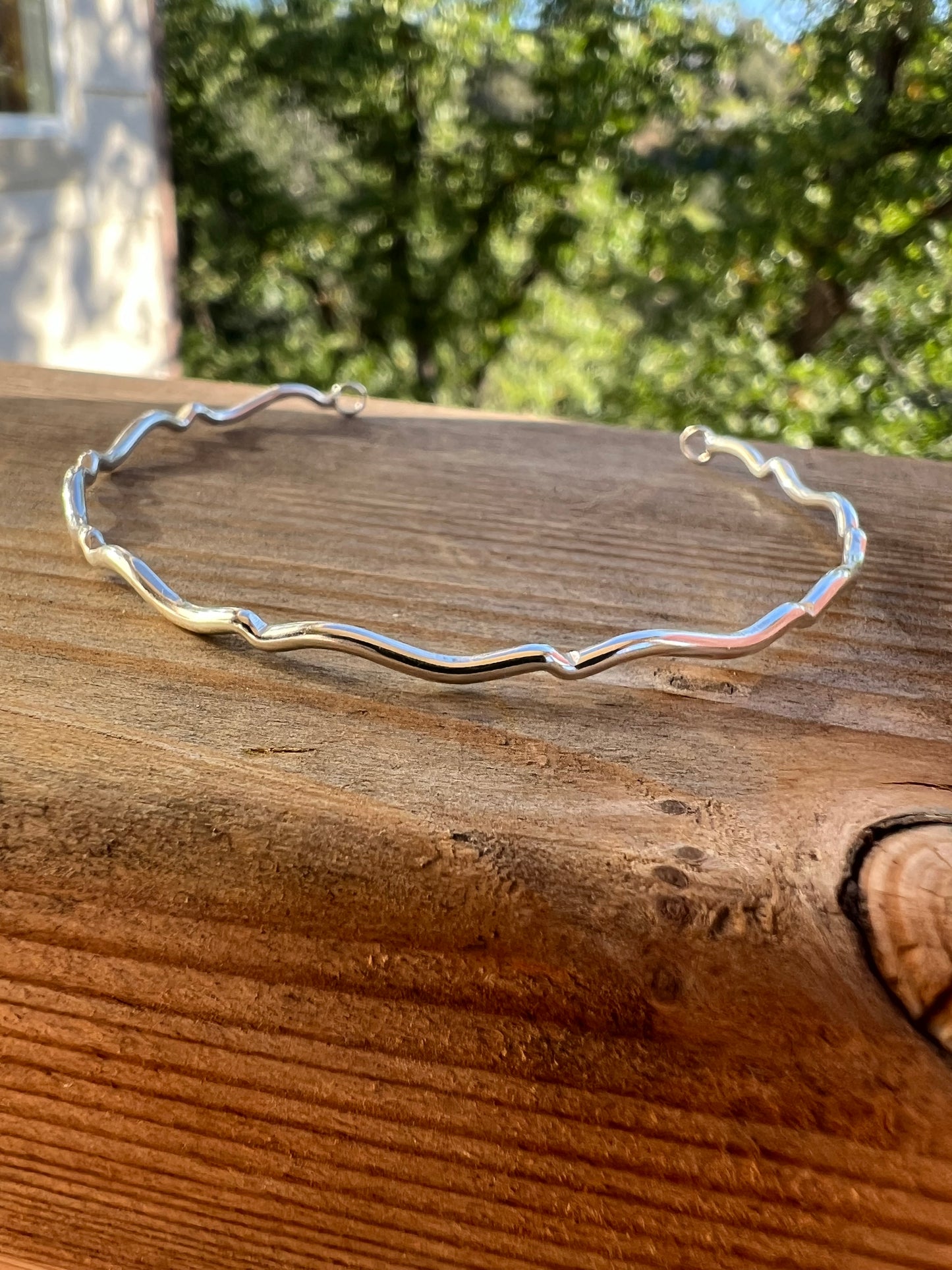 Sterling Silver Heartbeat Bangles #34