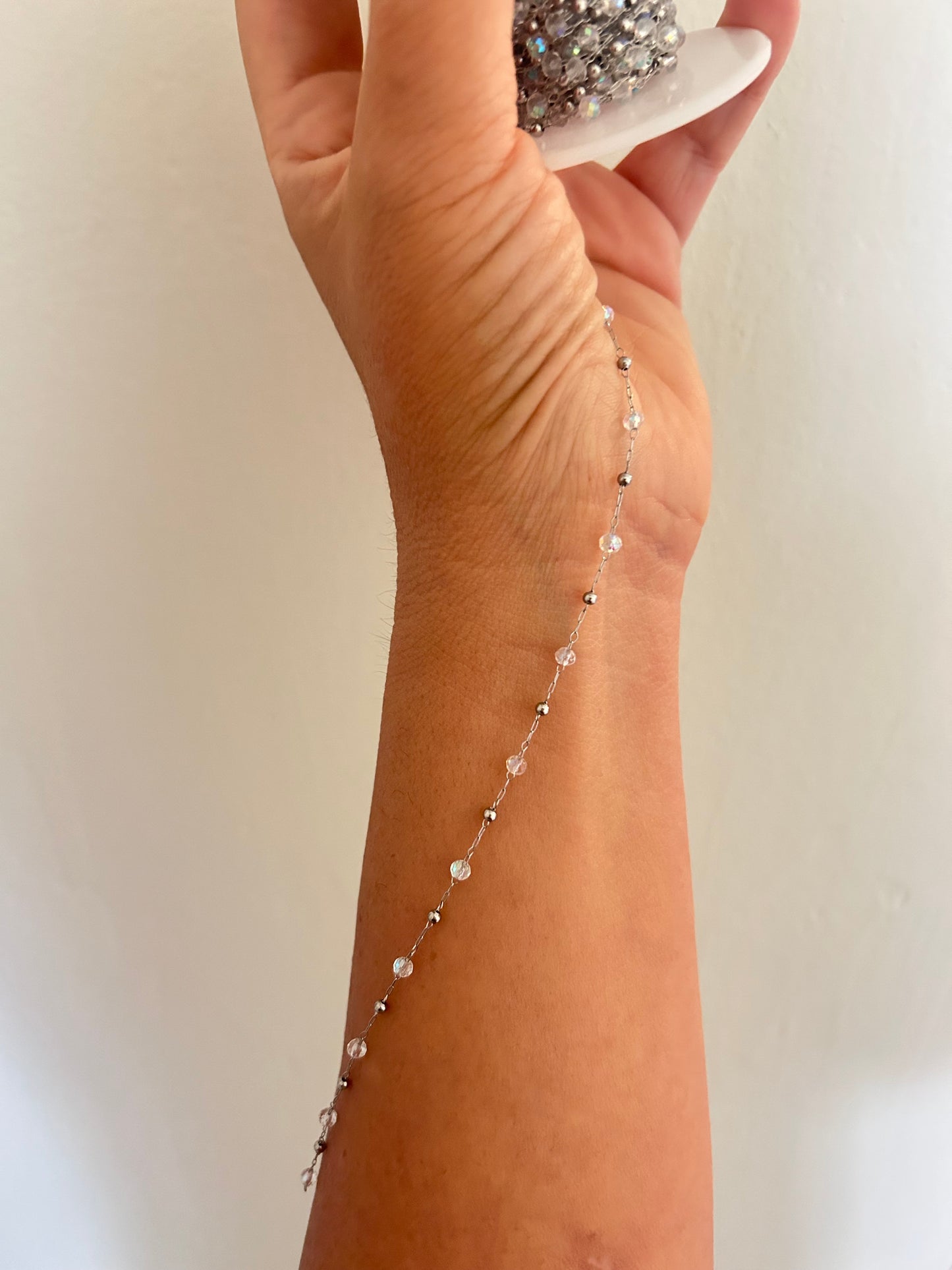 Stainless Steel PVD Coated Crystal Bead Chain