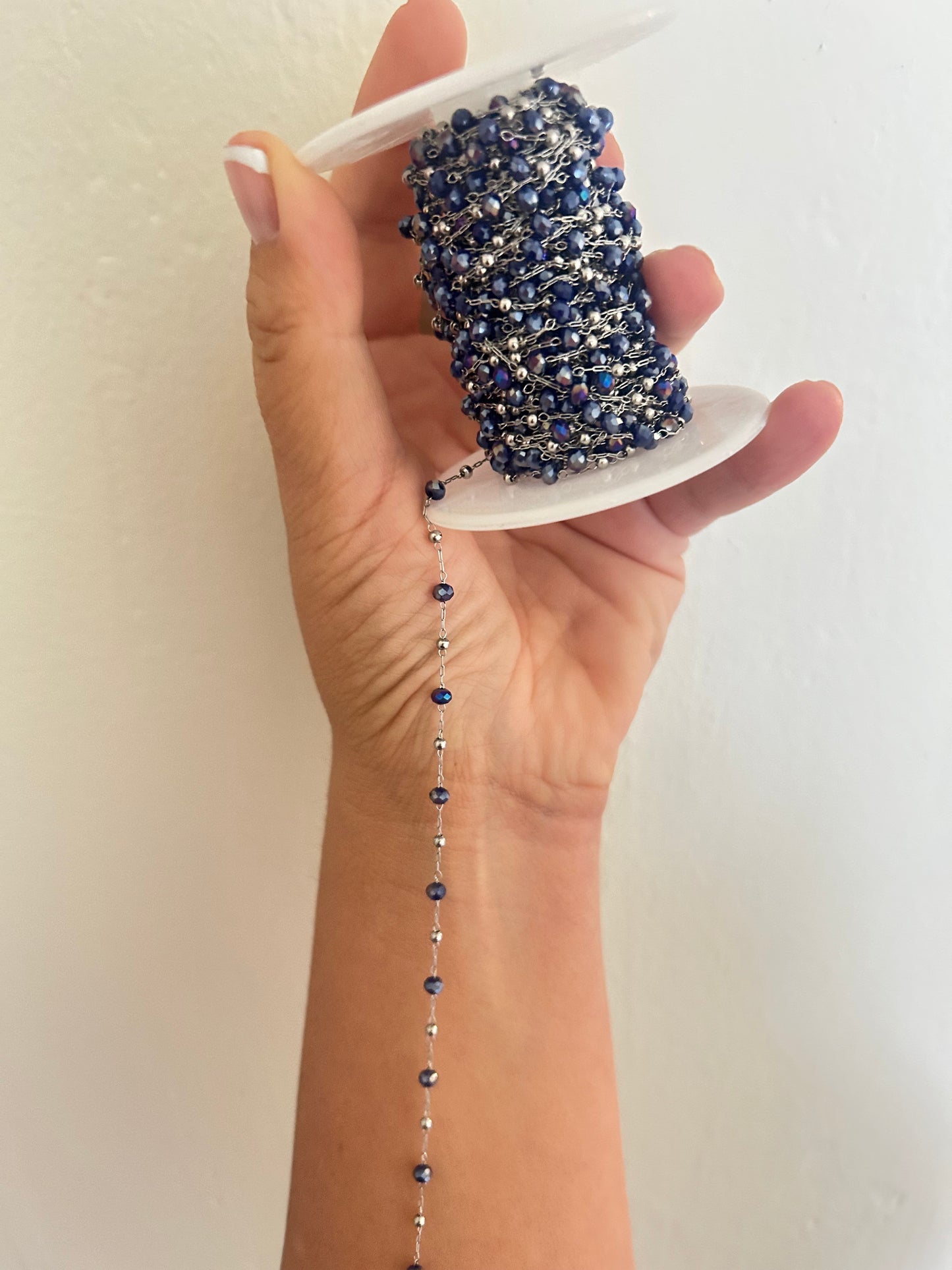 Stainless Steel PVD Coated Crystal Bead Chain