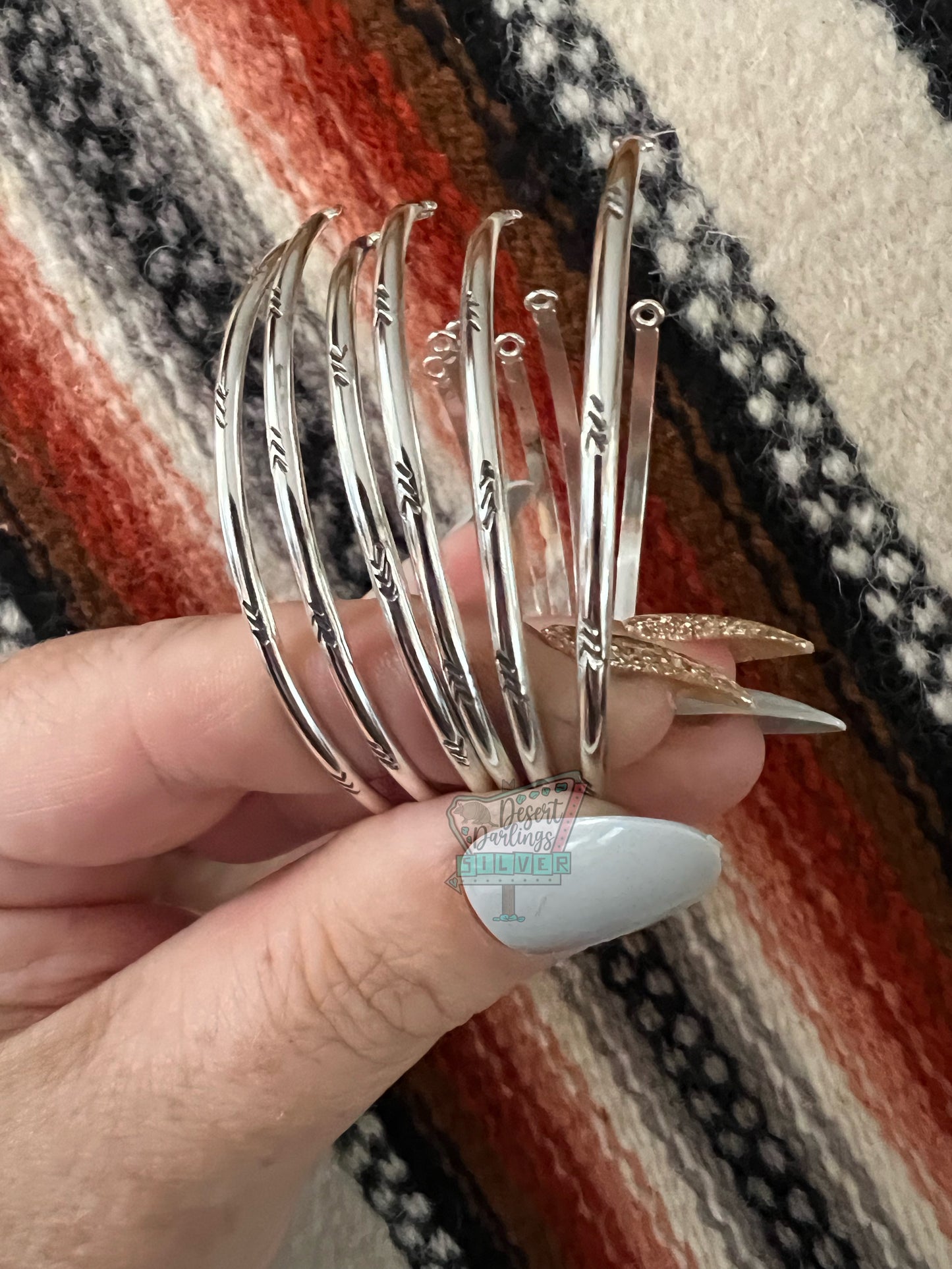 Sterling Silver “Stamped” Bangles #19