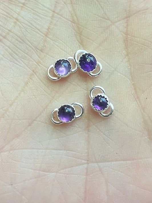 4mm Connectors w/ Amethyst