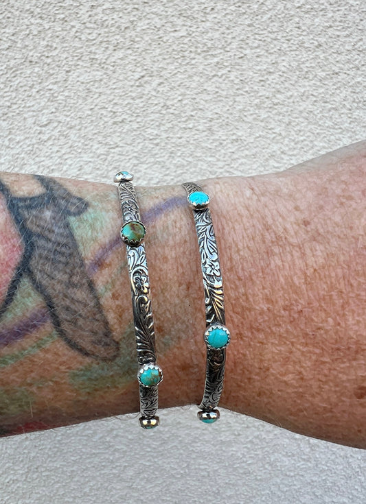 Sterling Silver Desert Blooms Cuff Bracelet