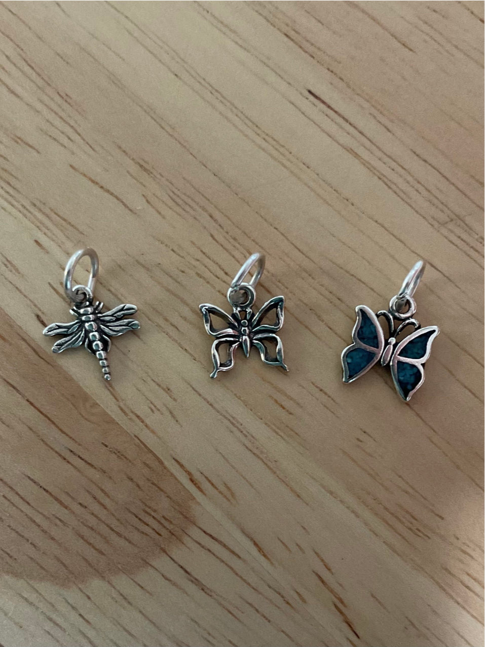 Butterfly & Dragonfly Charms Sterling Silver