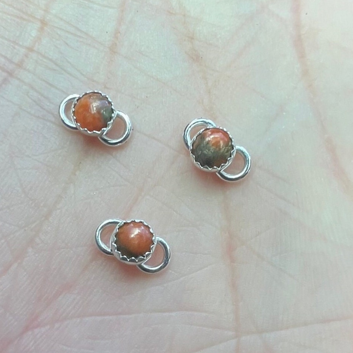 4mm Connectors w/ Orange Copper Turquoise