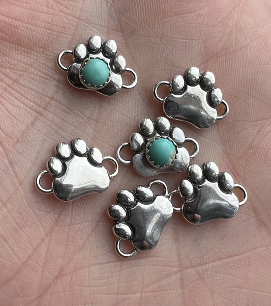 Paw Sterling Silver Connector