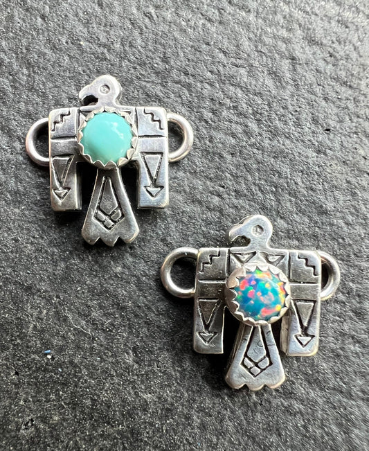 Thunderbird Sterling Silver Connector Style 1 w/4mm